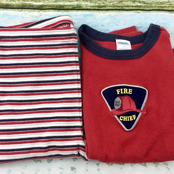 Vintage Gymboree Boys Pajama's Size 7 2004 Fire Chief - Picture 2 of 4